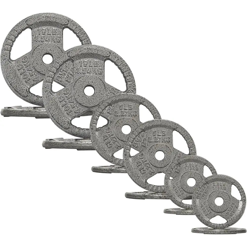 1-Inch Cast Iron Weight Plates for Strength Training and Weightlifting, 35LB, 70LB, 120LB