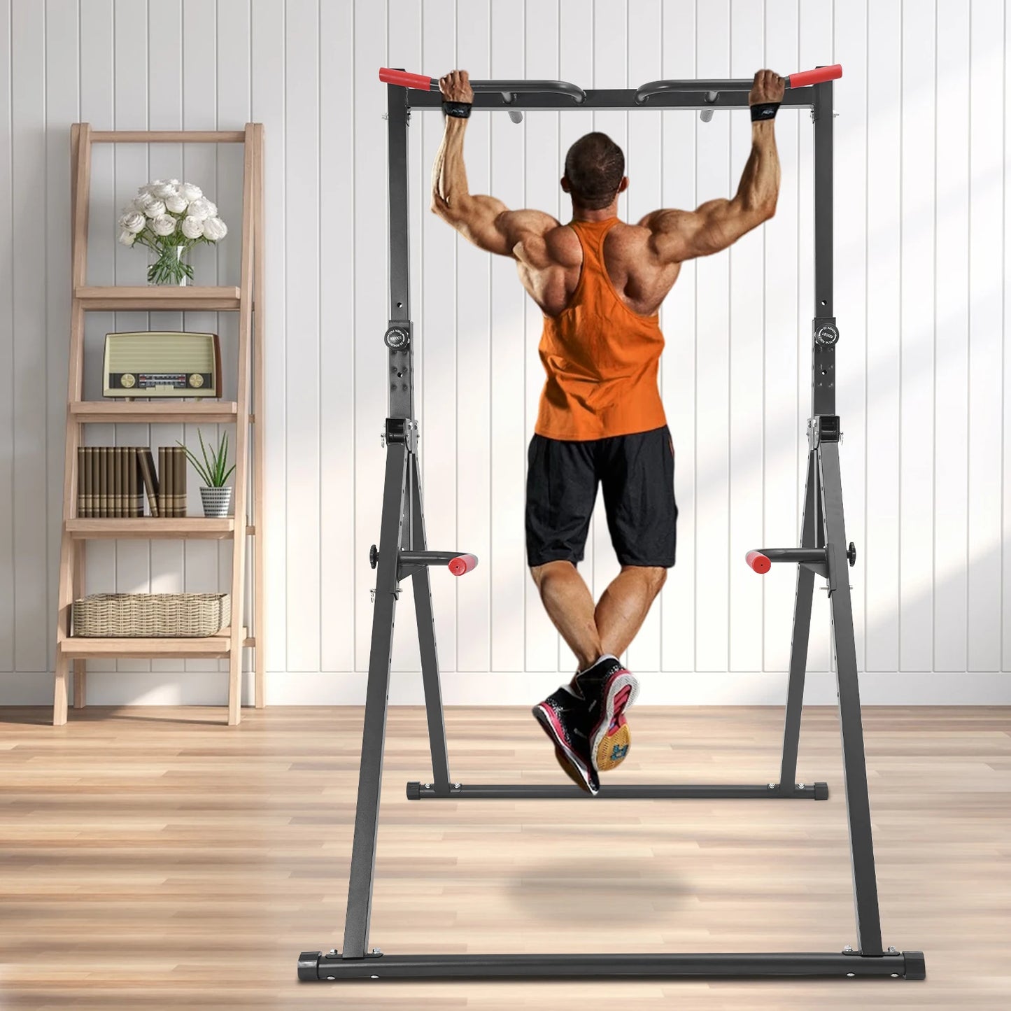 Adjustable Height Home Pull Up Bar Triangular Pull Up Station for Home Gym Strength Training Equipment 200kg Load-bearing