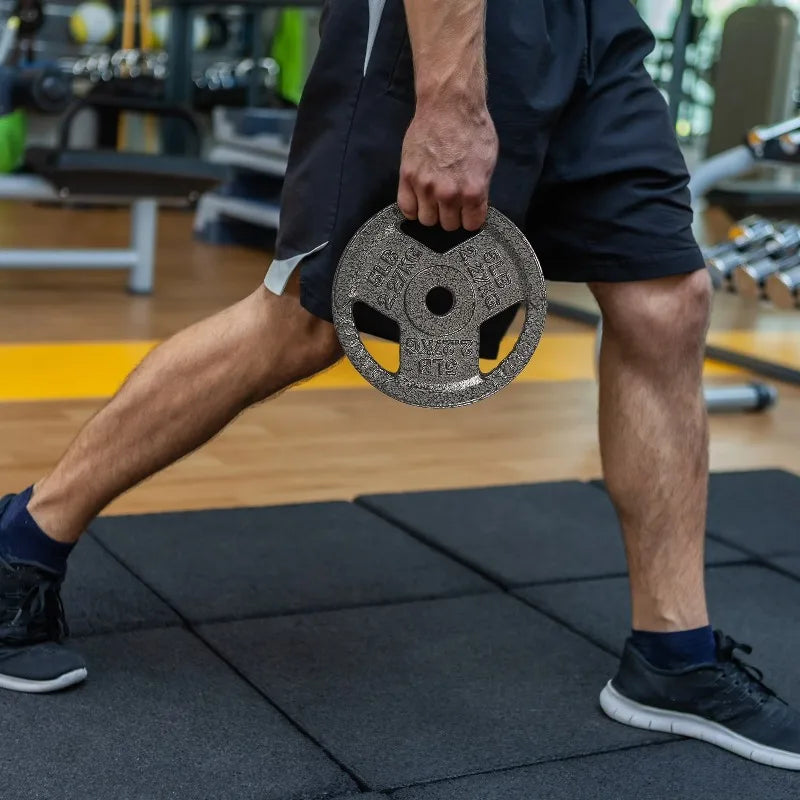1" Solid Cast Iron Weight Plate Pair, Solid Cast Iron, 2.5-45 lb Full Specification, Dedicated to Standard Barbell Plates