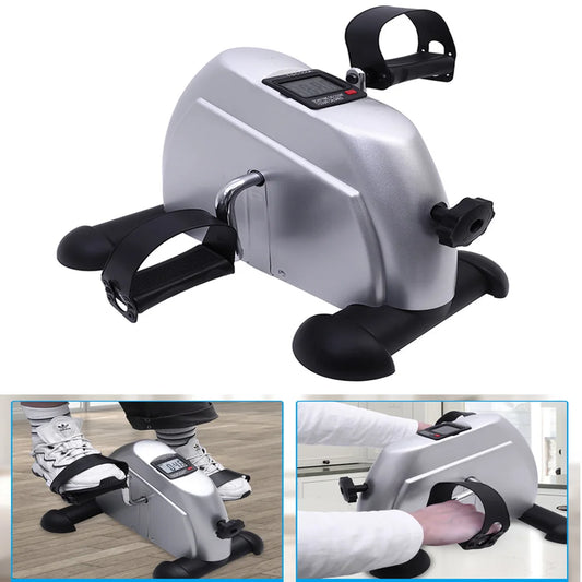 Mini Pedal Exercise Bike Portable Fitness Cycling Exerciser Under Desk Bicycle Trainer LCD Display Bodybuilding Stationary Foot