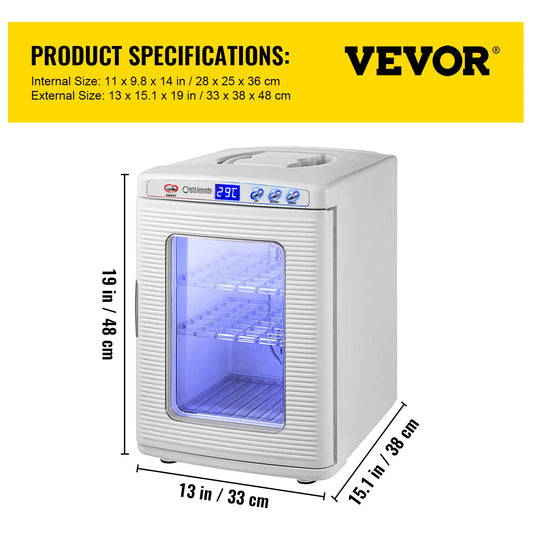SucceBuy 25L Reptile Incubator Scientific Lab Automatic Incubator Egg Breeding Hatchery Work for Thermostats Snakes and Turtles
