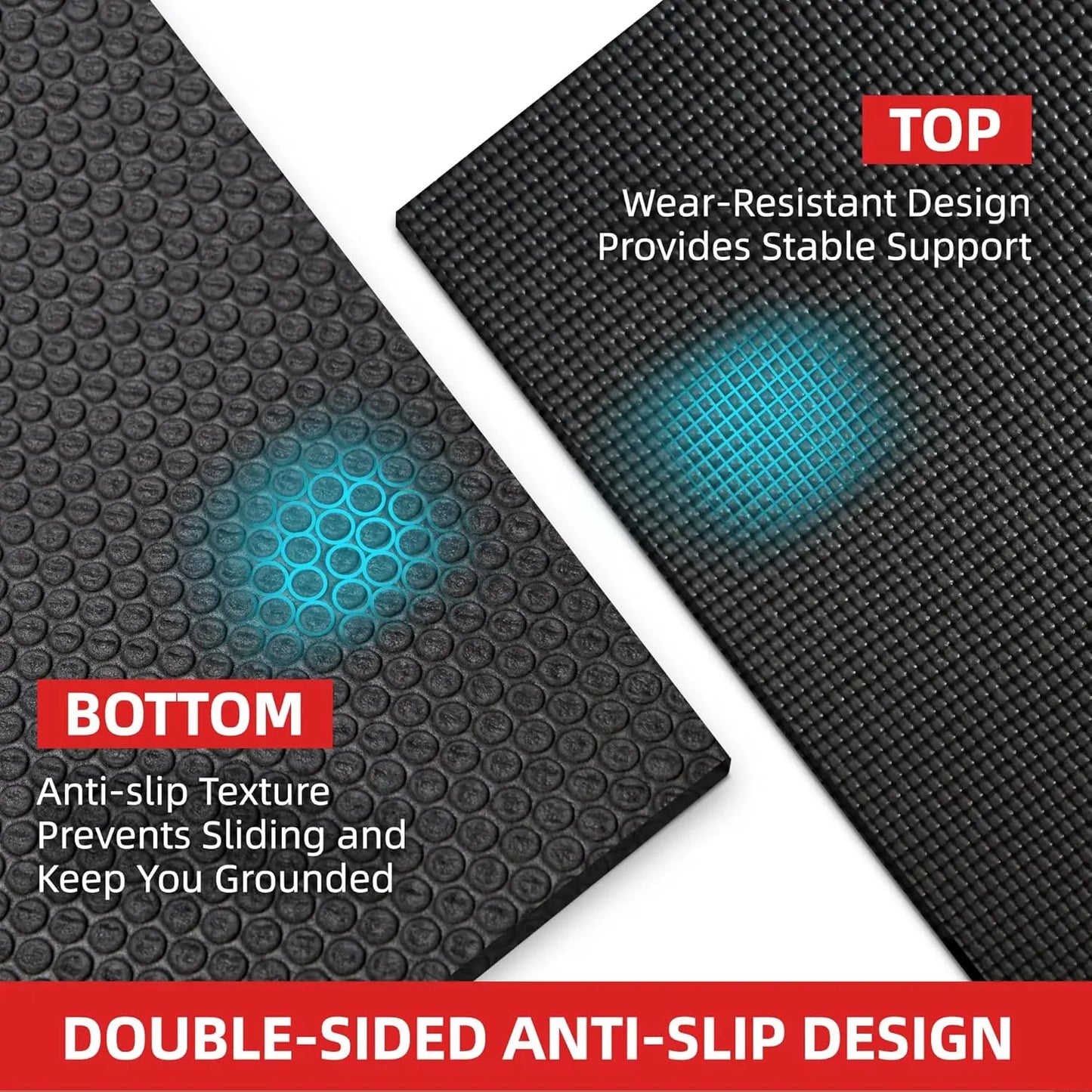 Extra Large Exercise Mat, 10'x6'/9'x6'/8'x6'/7'x5'/6'x4'(8mm) Thick for Home Gym & Garage Flooring, High-Density