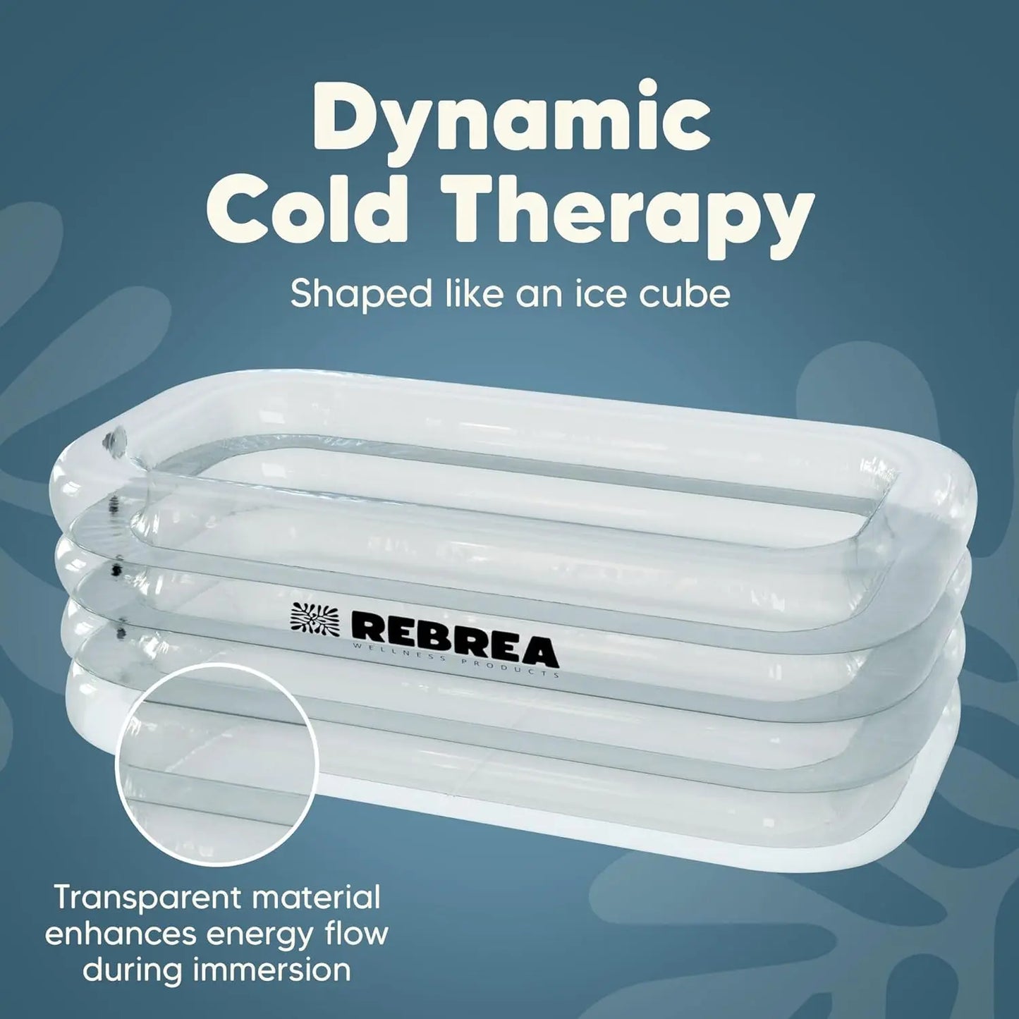 Inflatable Ice Bath Tub XL Clear See Through Ice Plunge Tub for Cold Water Therapy Portable Cold Plunge Tub Indoor Outdoor