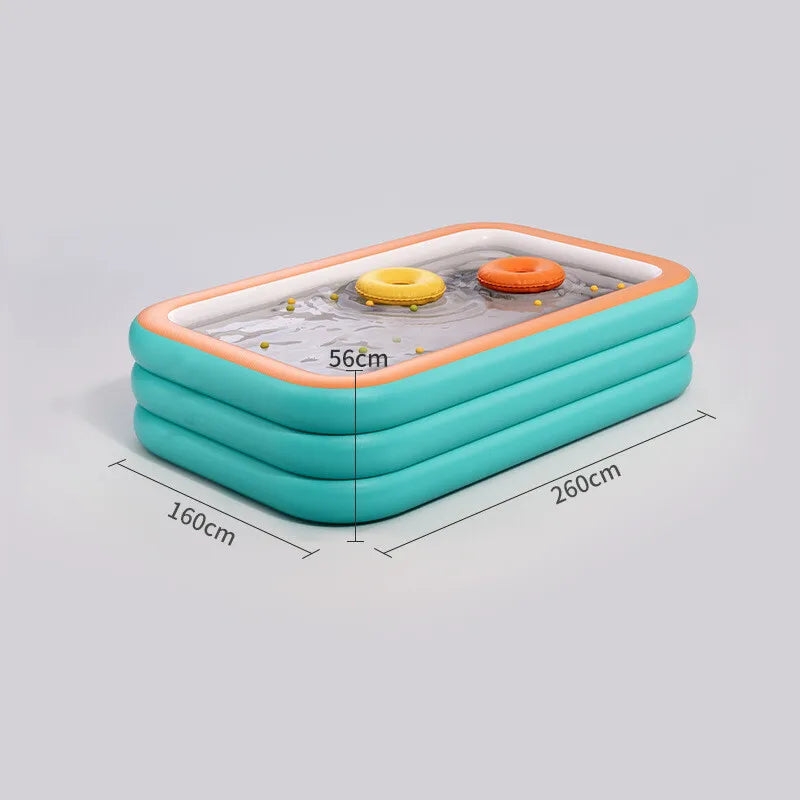 Outdoor Hot Tubs 102 by 63 by 22 Extra Large Family Inflatable Swimming Pool Above Ground for Backyard