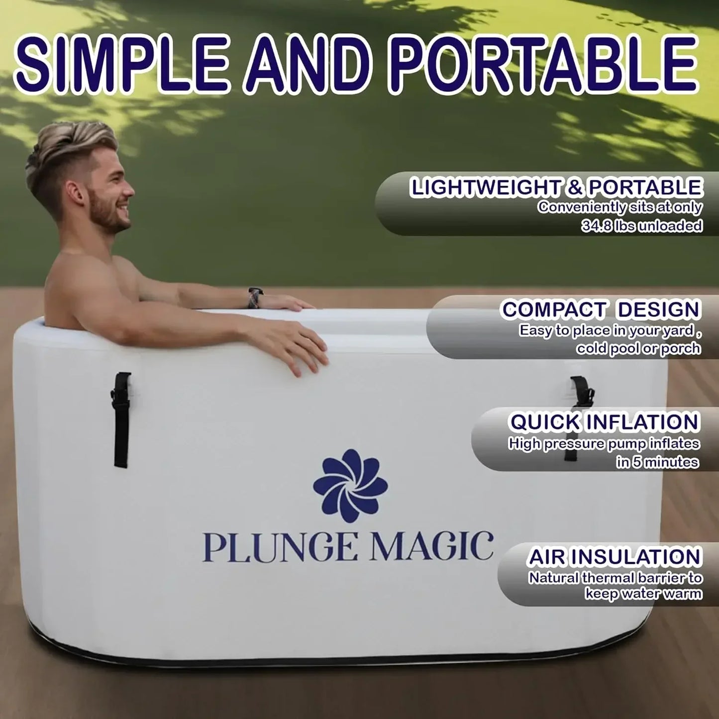 BestsellerBestsellerUltimate Cold Plunge Tub Inflatable Ice Bath Tub With Cover for Athletes Portable & XXL Size, Water Chiller