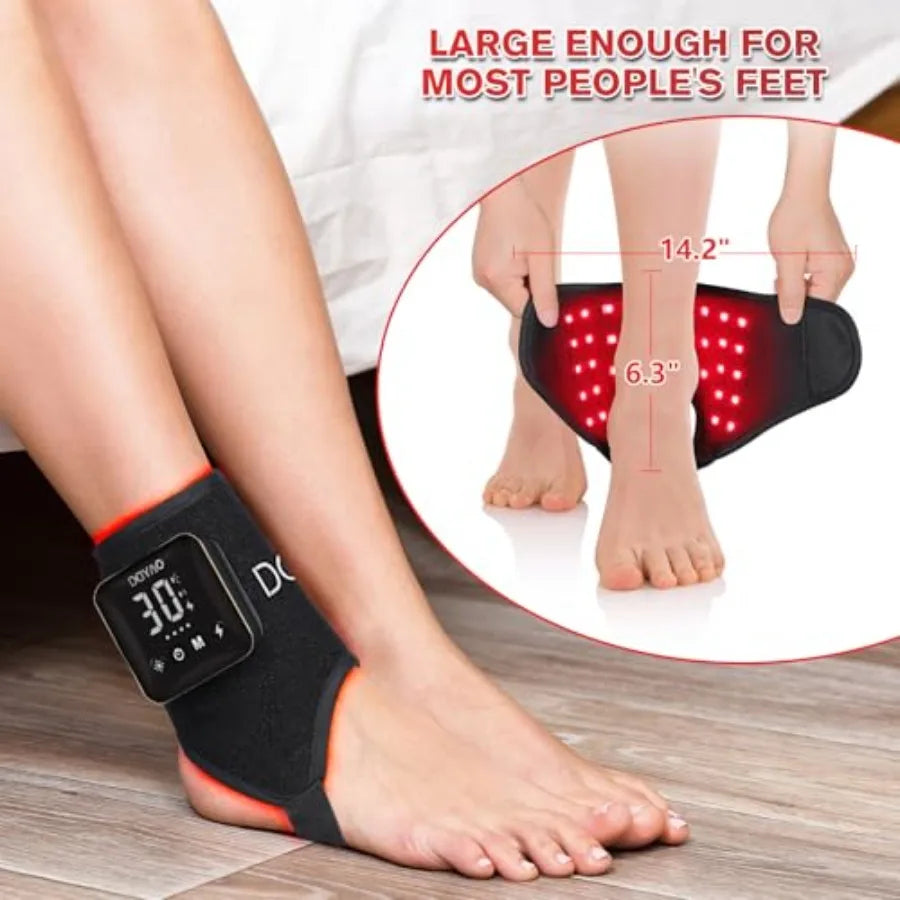 4000mAh Cordless Red Light Therapy for Ankle, Portable Infrared Light Therapy for Wrists Light with 660nm and 850nm NIR Light,