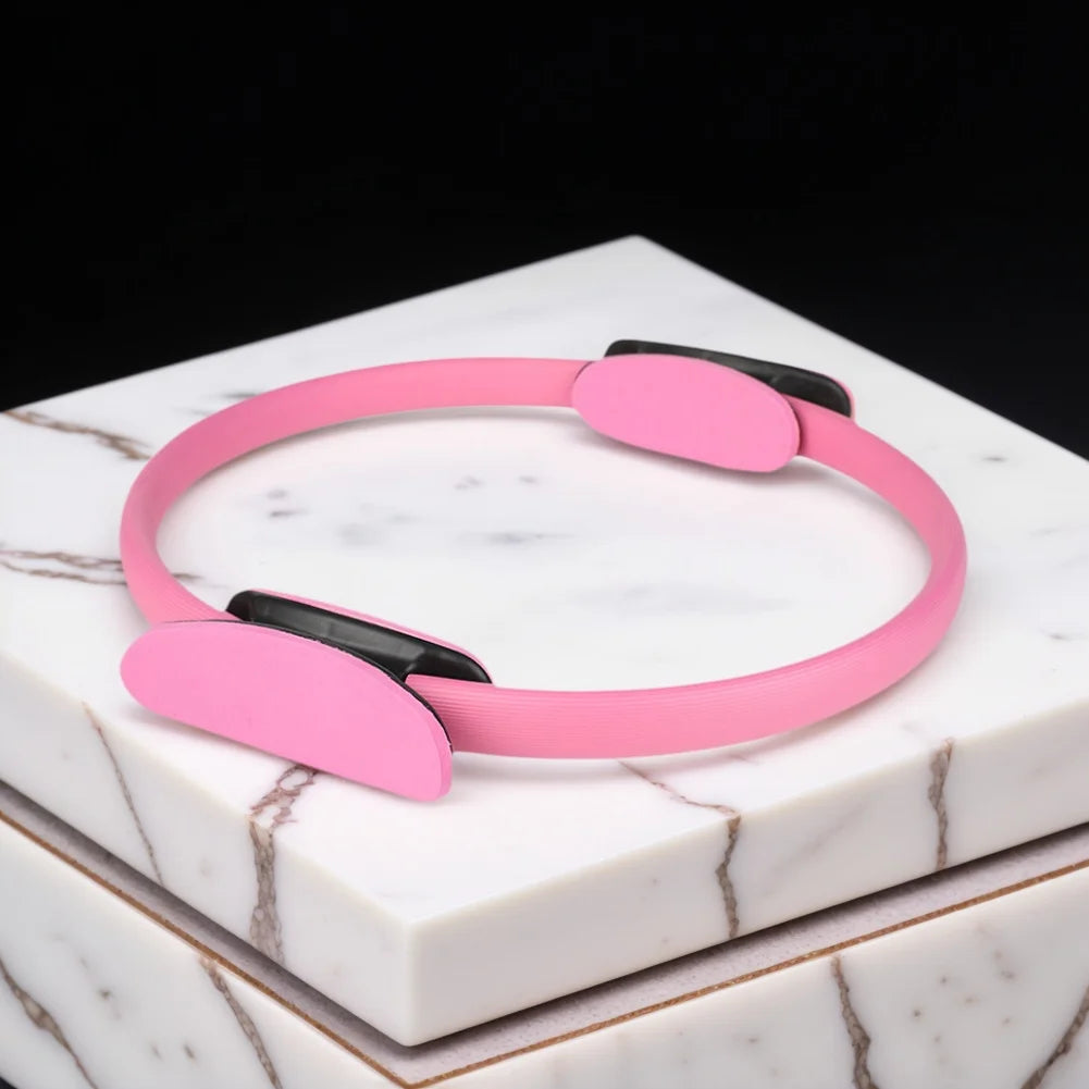 Pilates Ring Fitness Ring with Non Slip Handles Flexible Resistance Exercise Equipment Portable for Thighs Abs and Legs