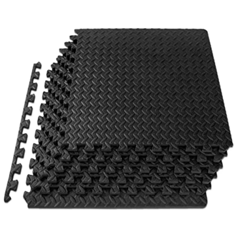 Exercise Puzzle Mat ½-inch, EVA Interlocking Foam Floor Tiles for Home Gym, Workout Equipment, Play Areas,,24 SQ Feet - 6 Tiles