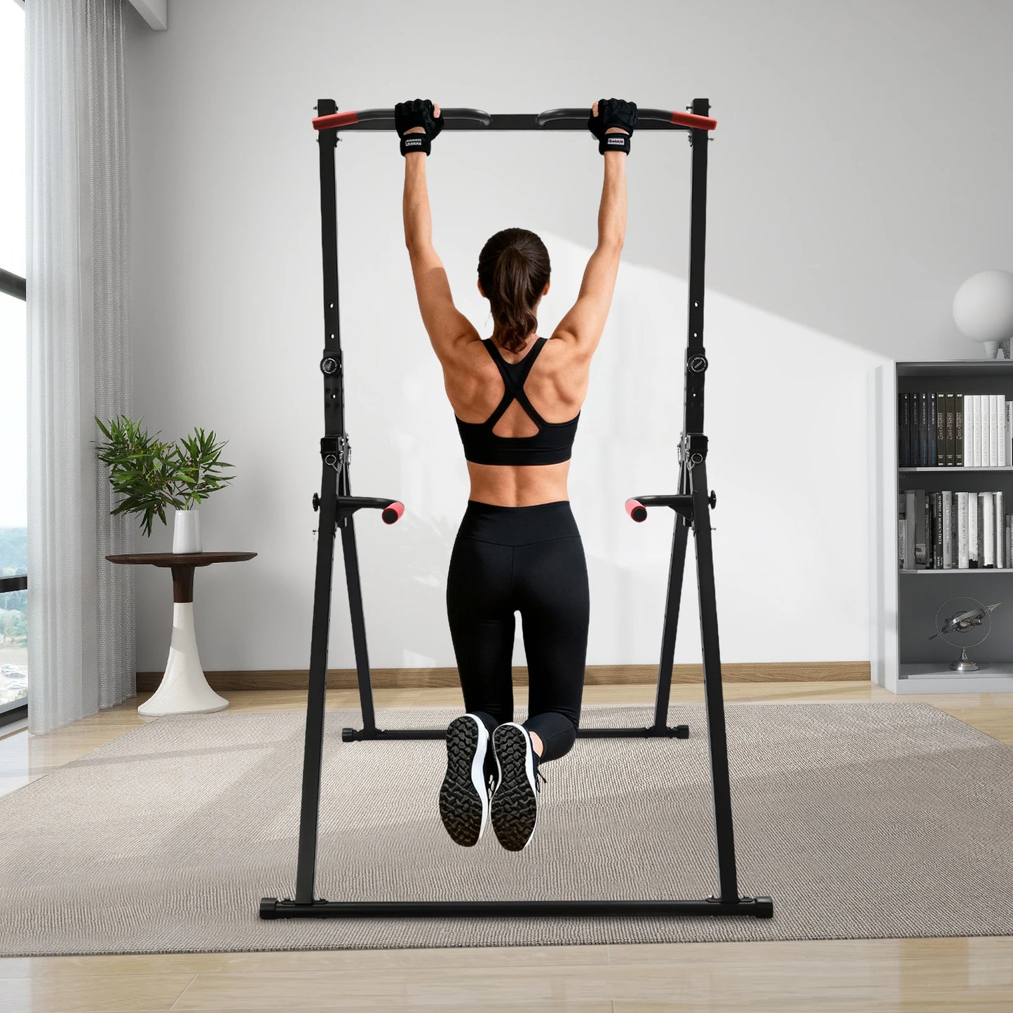 Adjustable Height Home Pull Up Bar Triangular Pull Up Station for Home Gym Strength Training Equipment 200kg Load-bearing