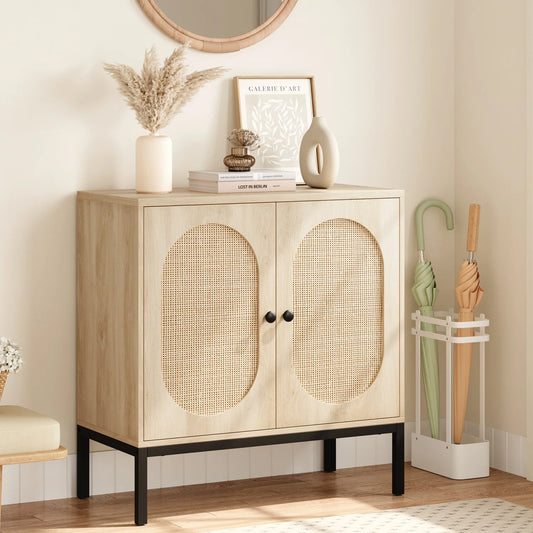 Sideboard Buffet Cabinet, Wooden Storage Cabinet with Adjustable Shelves Wood Console Cabinet with Storage for Dining Room
